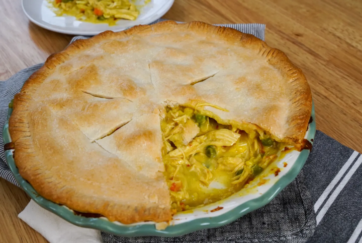 High-Protein Dinner Ideas- Curry Chicken Potpie